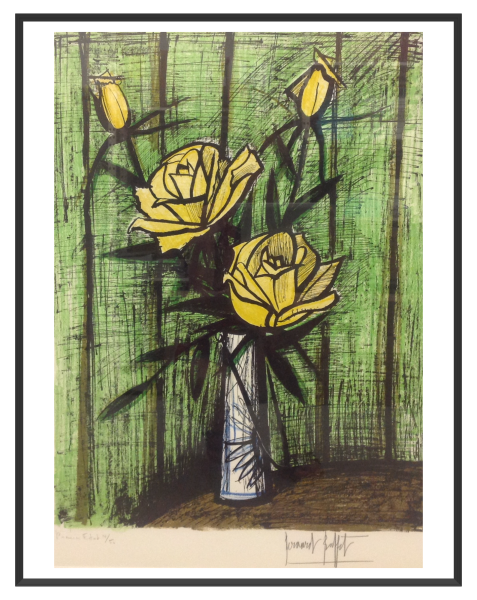 BUFFET Bernard Roses (premier état) 65,5 x 50 cm