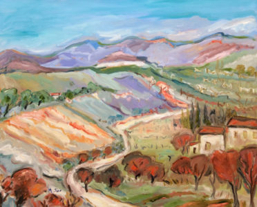 a-la-une-La-colline-bleue-huile-sur-toile