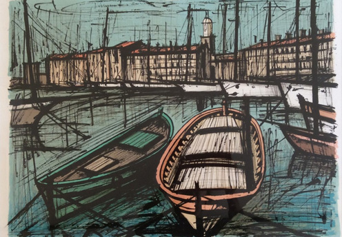 « Saint Tropez », Lithographie de Bernard Buffet