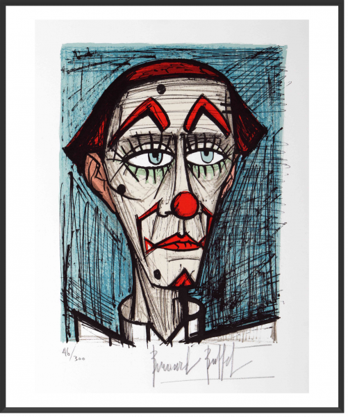 CR II, p 11, n°326,Clown fond bleu_1979 43 x 33 cm