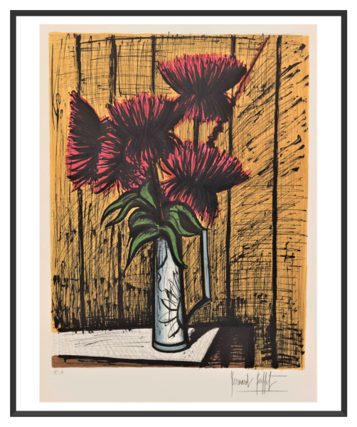 BUFFET Bernard Chrysanthèmes 65 x 50 cm