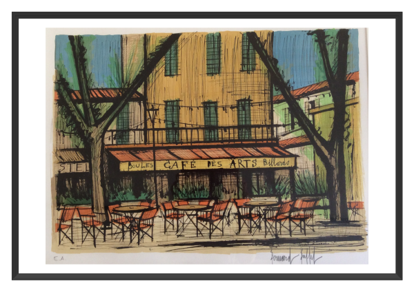 BUFFET Bernard Le café des arts 52 x 69,5 cm Ea