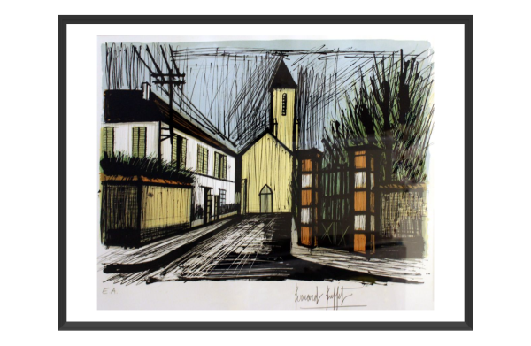 L’église jaune 45×62 cm Ea