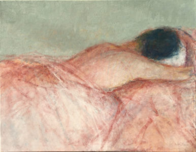 Dos-huile-et-pastel-a-lhuile-sur-toile