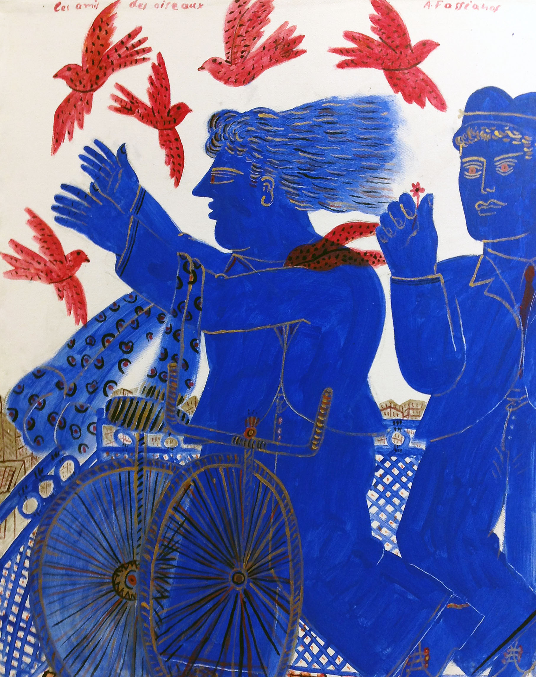 Alekos FASSIANOS - Jeune Homme à La Couronne D'olivier, Lithographie Originale Signée